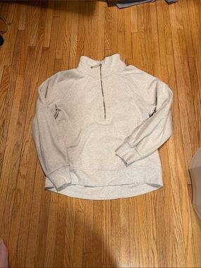lululemon athletica Light Cream Quarter-Zip Turtleneck Pullover